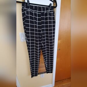 Black and White Grid Pattern Pants